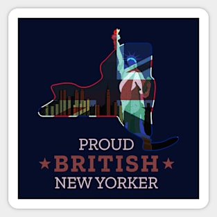 Proud British New Yorker - New York State Sticker